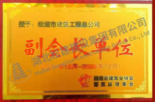 2021年荆州市建筑业协会第五届副会长单位